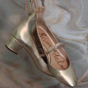 Almond Toed Leather Mary Janes